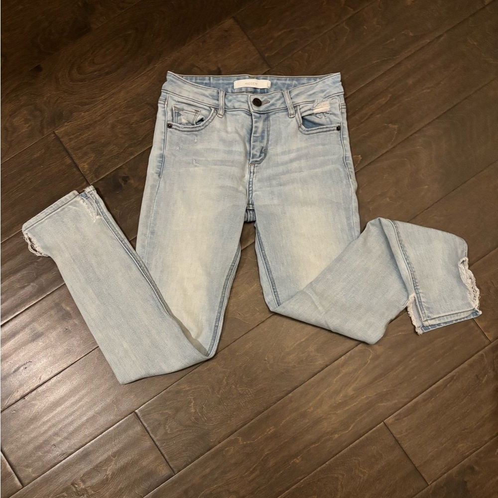 Hidden Jeans Light Wash with Split Ankle Hems for Women - Picture 8 of 12